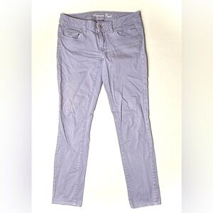 American Eagle Jeans Womens‎ 6 Purple Denim Straight Legs Mid Rise Stretch